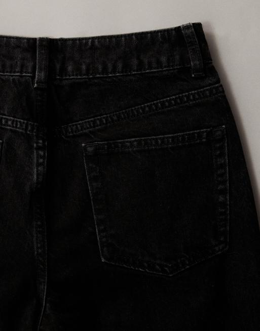ASOS DESIGN – Weite Dad-Jeans in verwaschenem Schwarz, 5 von 7