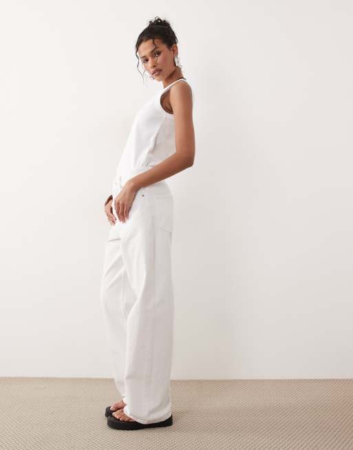 ASOS DESIGN – Weite Dad-Jeans in Weiß, 2 von 5