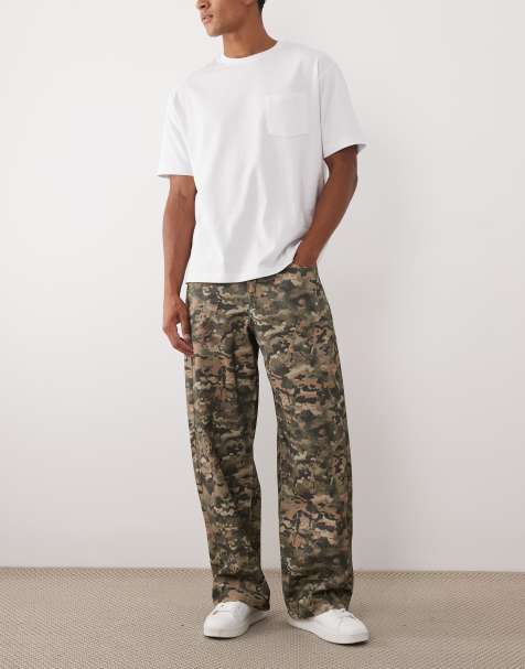 ASOS DESIGN – Weite Hose mit Military-Muster - view 1