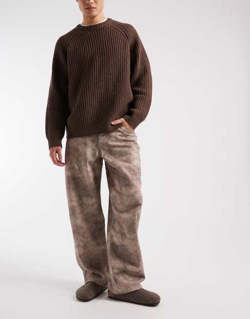 ASOS DESIGN – Weite Hose mit verschwommenem Muster, 2 von 5