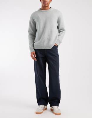 Weite Jeans in dunkelblauer Waschung Blau 44 Regular