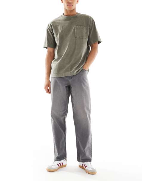ASOS DESIGN – Weite Jeans in Grau - view 1