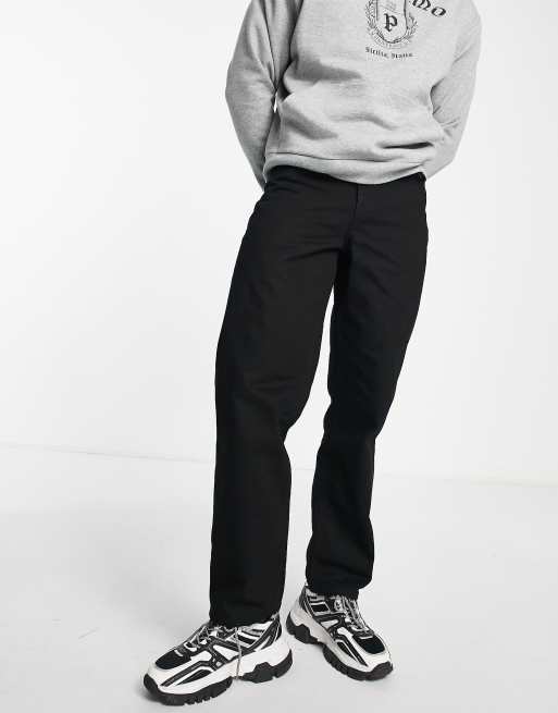 ASOS DESIGN – Weite Jeans in nicht verblassendem Schwarz