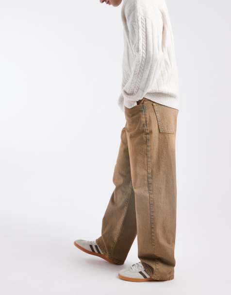 ASOS DESIGN – Weite Jeans in Stone - view 1