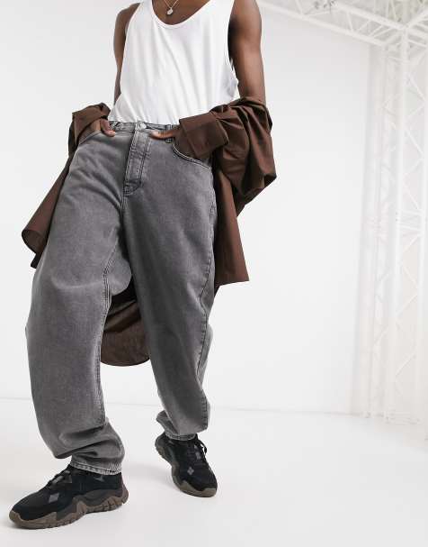 ASOS DESIGN – Weite Jeans in verwaschenem Mittelgrau - view 1
