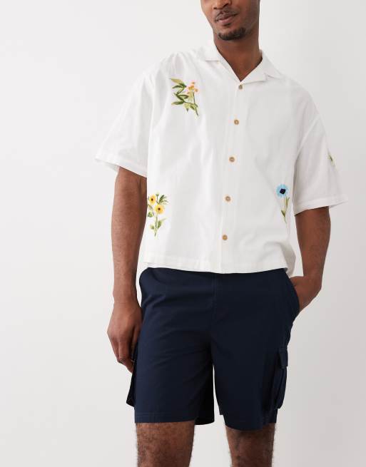 ASOS DESIGN – Weite, kürzere Cargo-Shorts aus Ripstop in Marineblau, 2 von 5