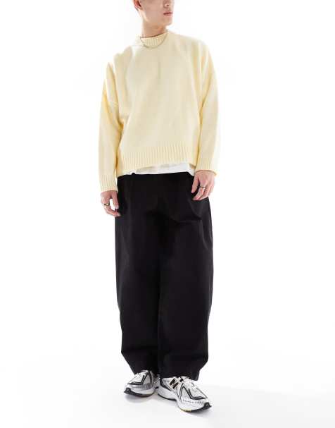 ASOS DESIGN – Weite Oversize-Hose aus Canvas in Schwarz - view 1