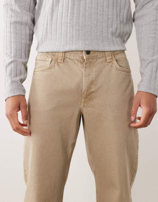ASOS DESIGN – Weite Schlagjeans in brauner Waschung, 4 von 5