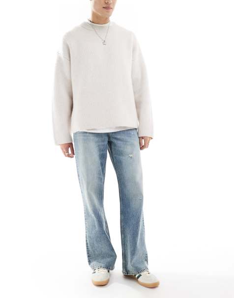 ASOS DESIGN – Weite Schlagjeans in hellblauer Waschung - view 1