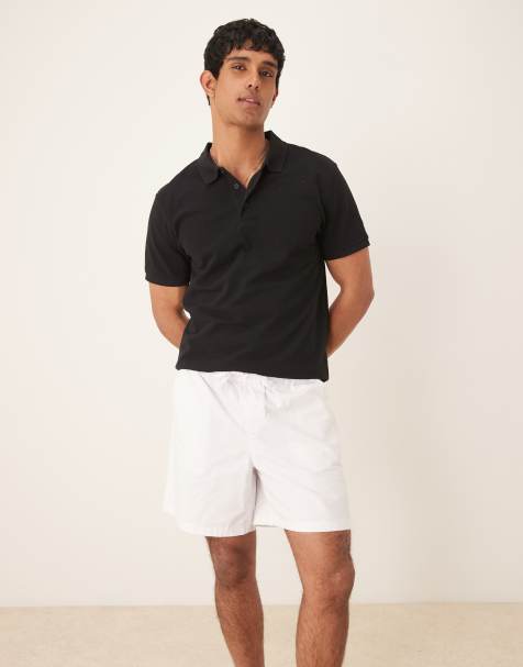 ASOS DESIGN – Weite Shorts aus Leinenmix in Weiß - view 1