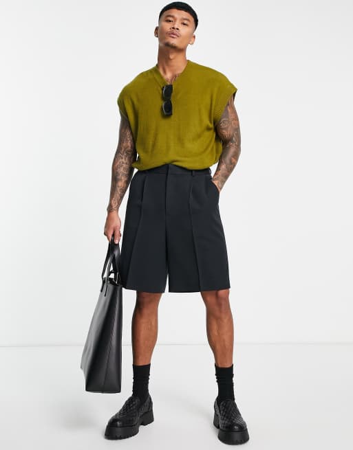 ASOS DESIGN – Weite Shorts in Schwarz