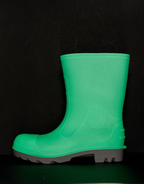 ASOS DESIGN wellies in glow in the dark grey