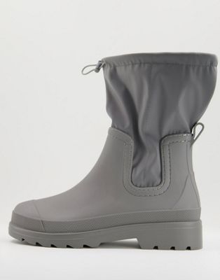ASOS DESIGN wellington boot in grey