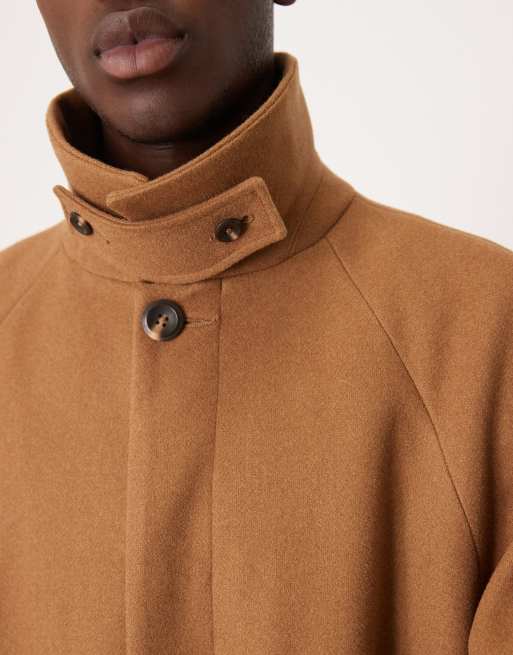 ASOS DESIGN – Wełnopodobny płaszcz w kolorze tabaki, 5 z 5