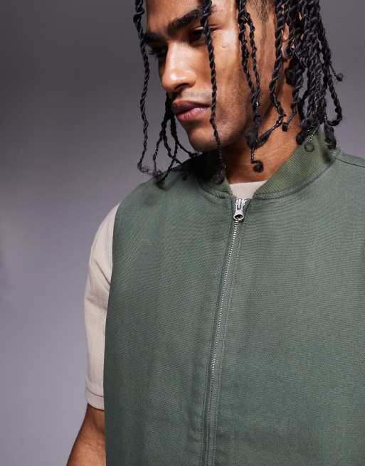 ASOS DESIGN – Weste in verwaschenem Khaki, 4 von 4