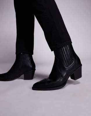  western chelsea boots  with cuban heel