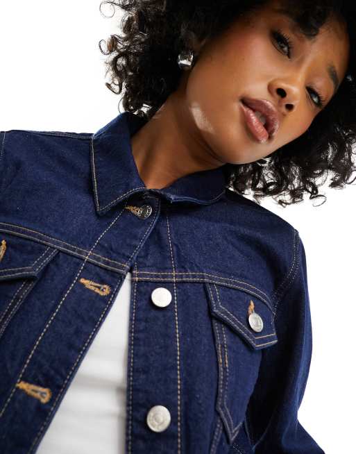 ASOS DESIGN - Western denim jack in rinse wash, 3 van 4