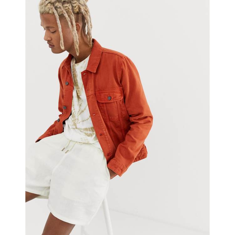 Orange jean outlet jacket