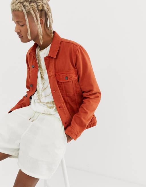 Burnt orange 2025 jean jacket