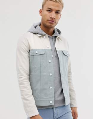 asos colour block denim jacket