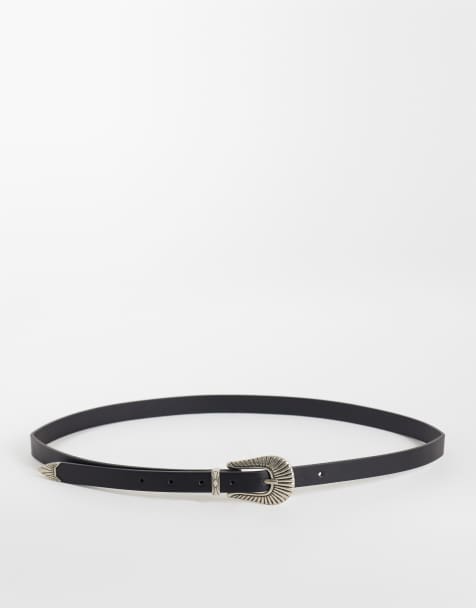 ASOS DESIGN Western-Gürtel aus Kunstleder in Schwarz - view 1