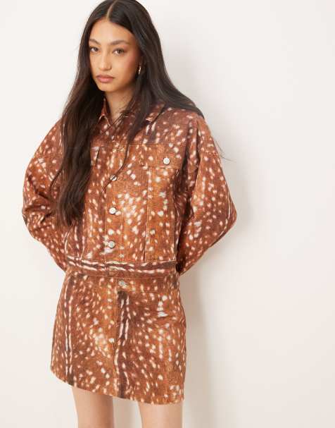 ASOS DESIGN western jacket in deer print denim - view 1