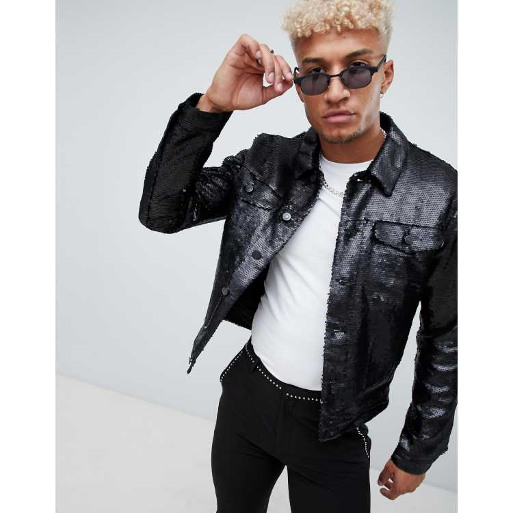 Asos sequin jacket sale