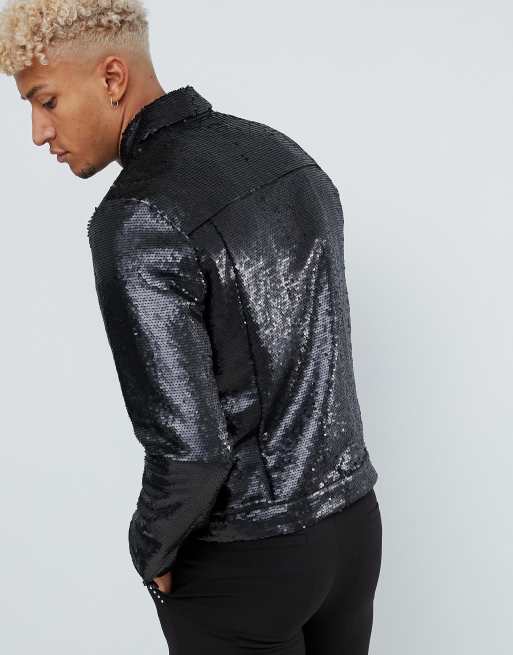 Asos sequin jacket on sale mens