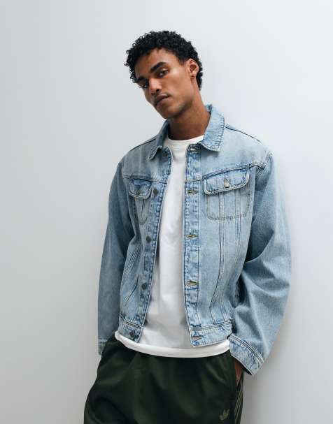 ASOS DESIGN western trucker denim jacket in light wash blue - view 1