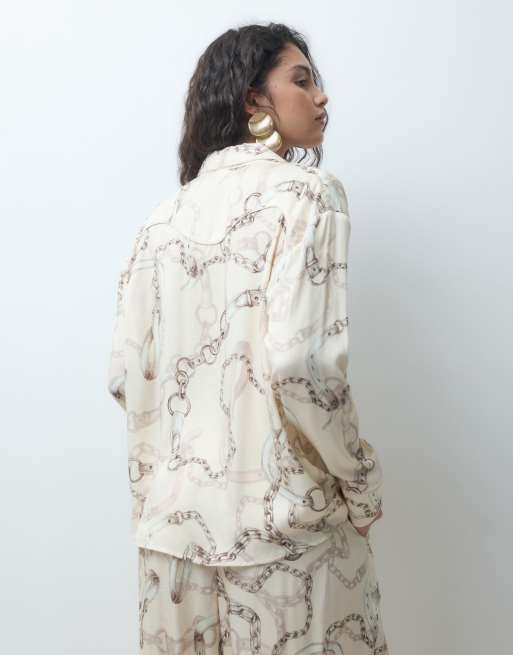 ASOS DESIGN westernskjorte som del af sæt med kædelink-print, 2 af 4