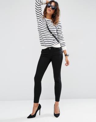 low rise black skinny jeans