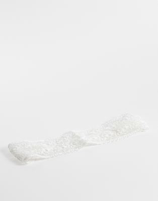 Asos Design White Lace Headband