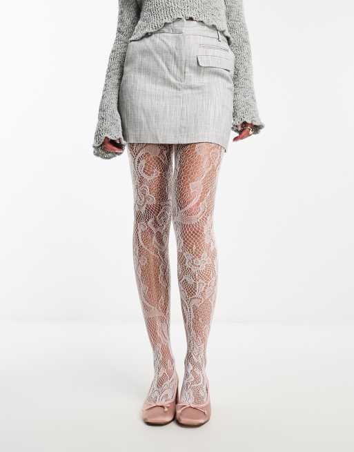 Grey hotsell lace tights