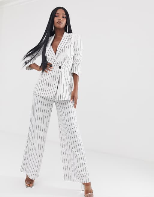 White pinstripe blazer womens sale