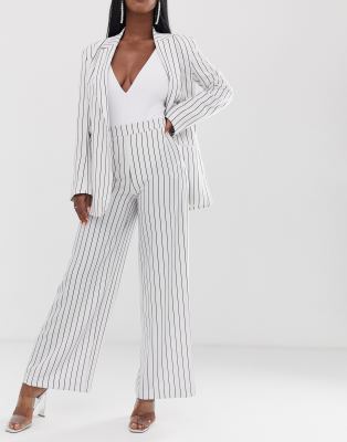 white pinstripe trousers womens