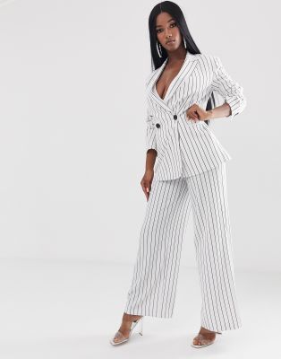 white pinstripe trousers womens