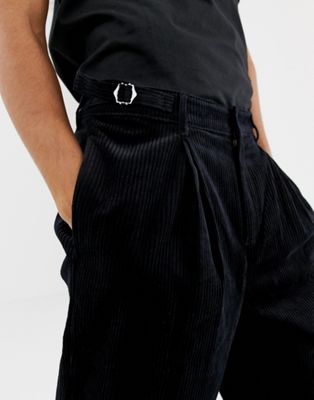 ASOS DESIGN wide balloon pants in black