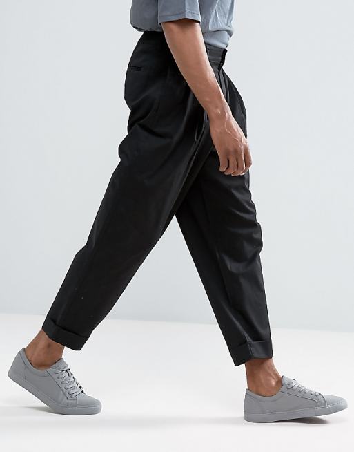 ASOS DESIGN wide balloon pants in black | ASOS