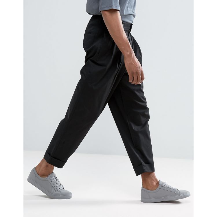 ASOS Wide Balloon Pants In Stone in Natural for Men