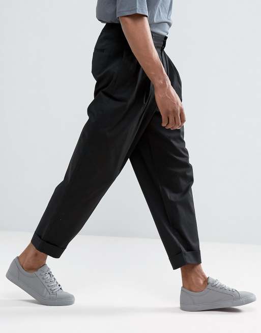 ASOS DESIGN wide balloon pants in black ASOS