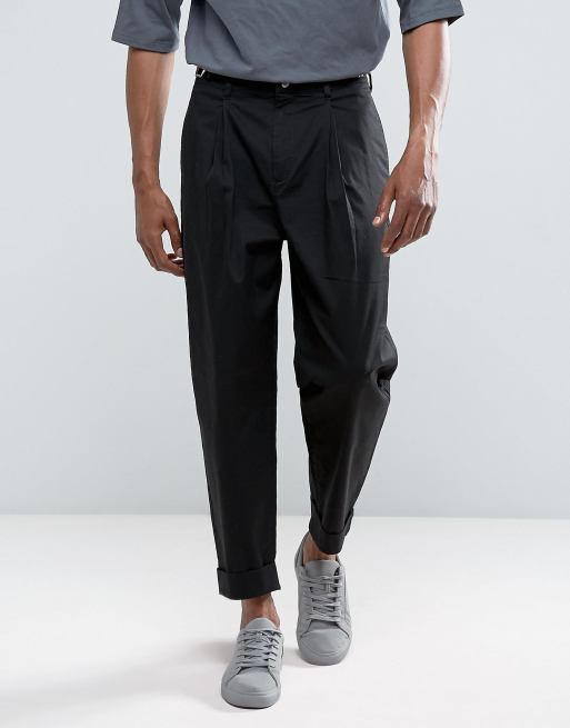 ASOS DESIGN wide balloon pants in black