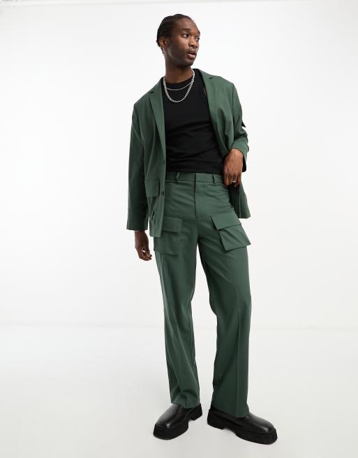 Asos green cargo store pants