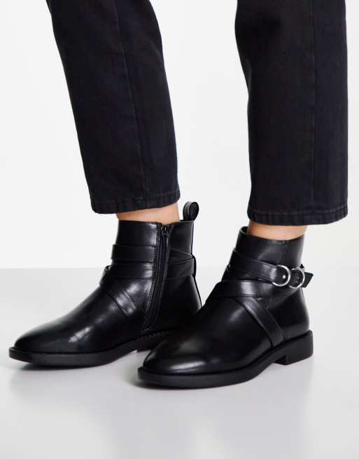 Wide fit shop black flat boots