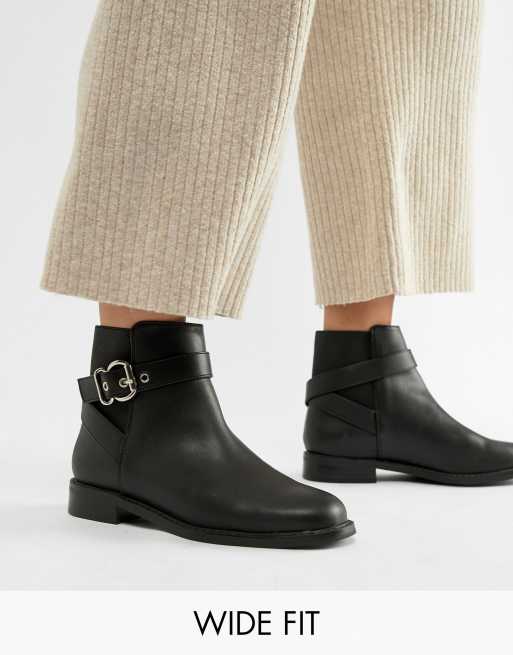 Asos buckle ankle on sale boots