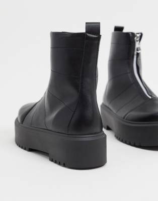 chunky zip boots