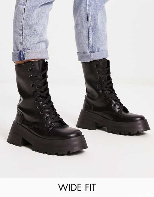 Asos chunky lace outlet up boots