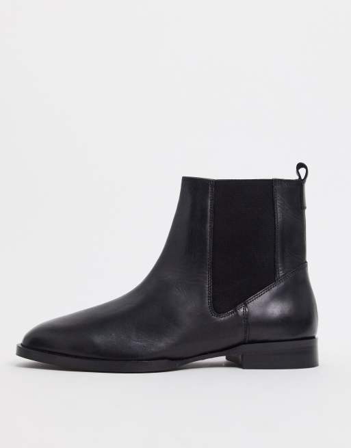 Asos design atom leather chelsea boots in leopard print sale