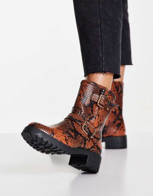 Asos hot sale snakeskin booties