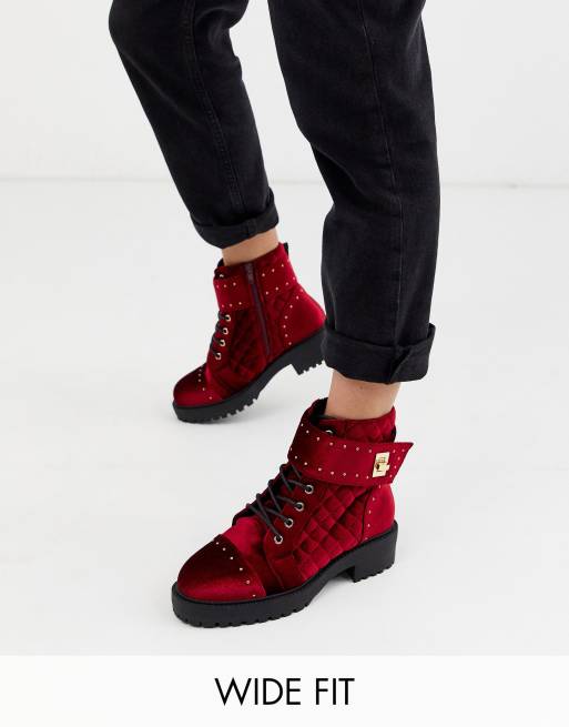 Asos velvet outlet boots