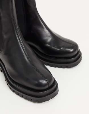 asos black leather chelsea boots